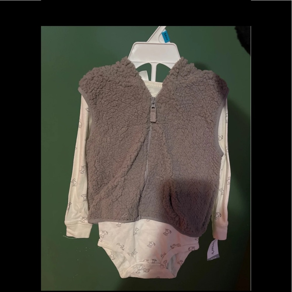 Carter’s fleece vest & onesie